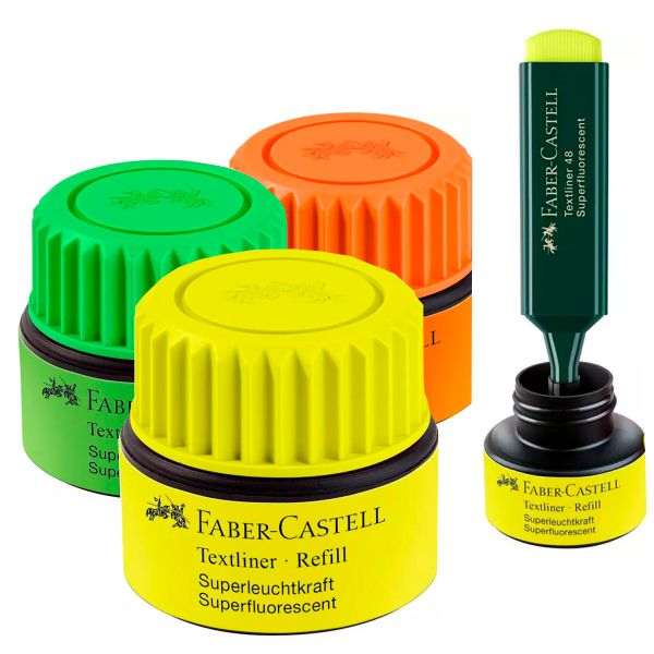 Comprar Tinta para rellenar rotuladores Fluorescentes Faber Amarillo