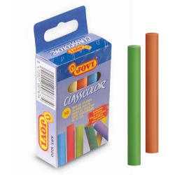 Tizas anti polvo colores cilindricas Jovi caja 10 unidades