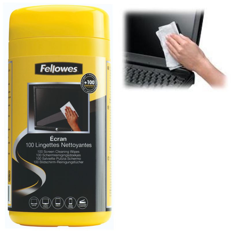 Fellowes Toallitas para Limpieza de Pantallas 100 Unidades