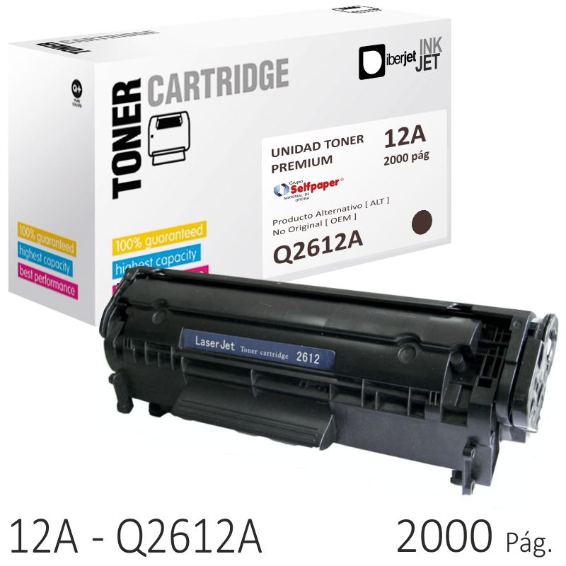 Comprar Toner Compatible genérico Hp 12A Q2612A LJ 1010 2000 PAGS
