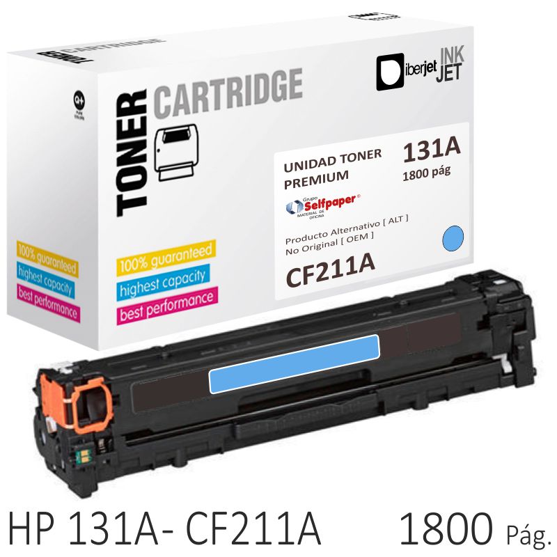 Toner Compatible HP CF211A, Cyan azul, HP 131A M251NW M276
